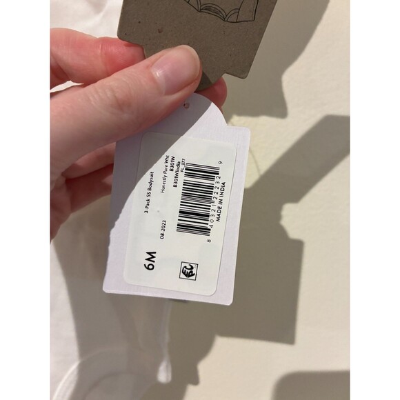 NWT Honest Baby 3-Pack Short-Sleeve White Bodysuits - 3-6M - Picture 4 of 4